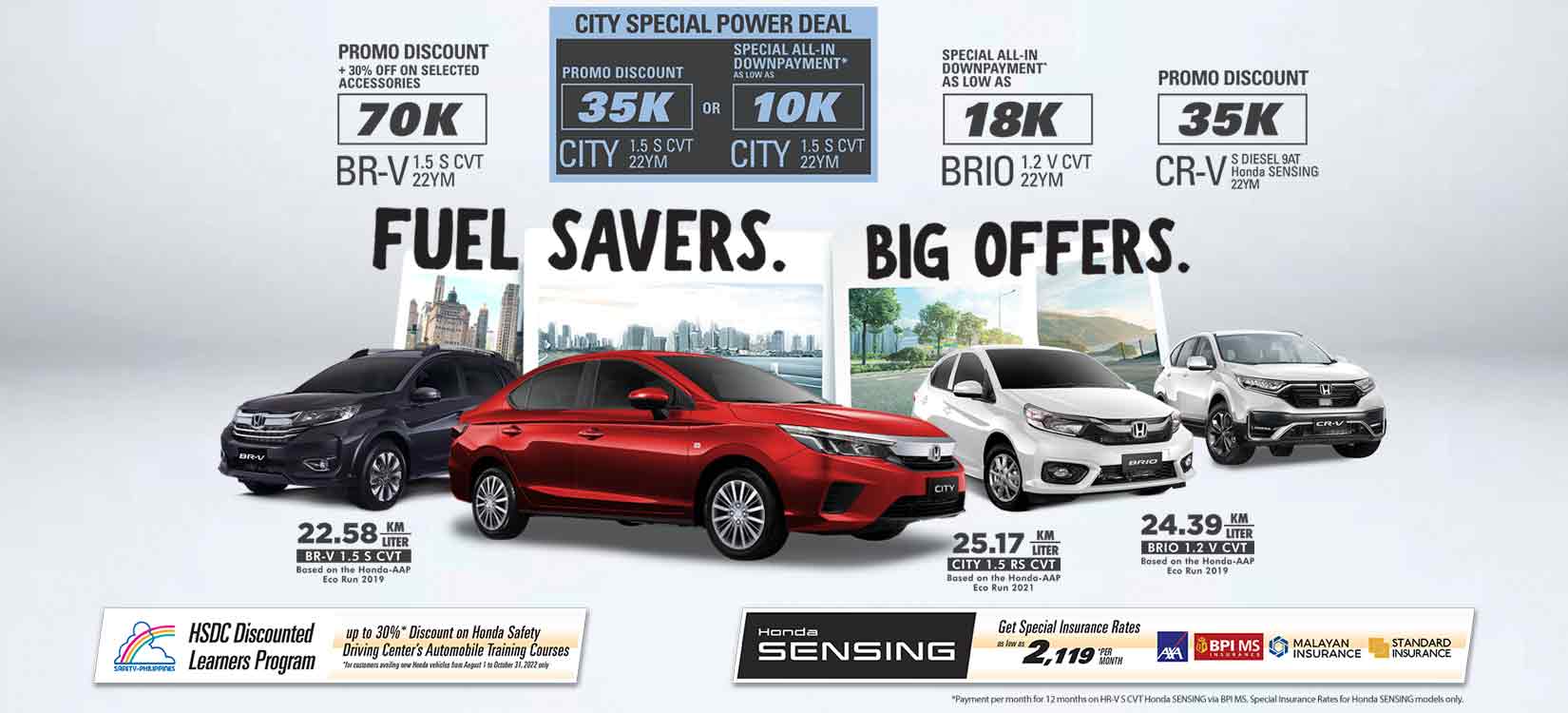 Grab Honda’s “Fuel Savers, Big Offers” this August