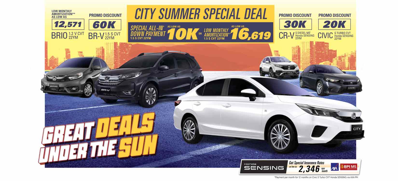 Own your dream Honda this April with “Great Deals Under the Sun” promo