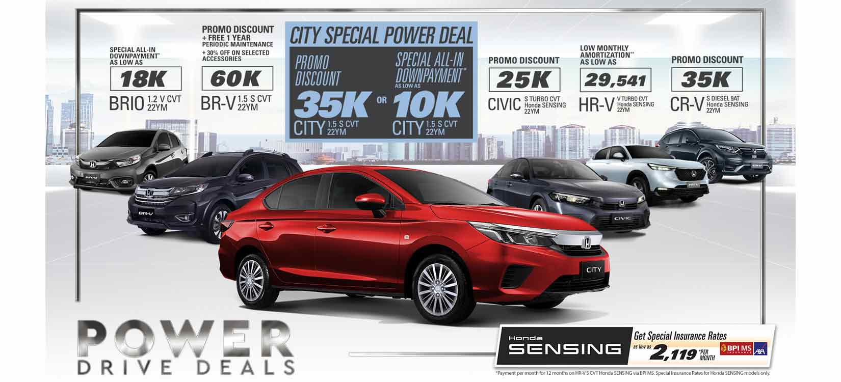 Drive home the City with as low as PHP 10K downpayment, 1-year free PMS for BR-V with Honda’s ‘Power Drive Deals’ this July