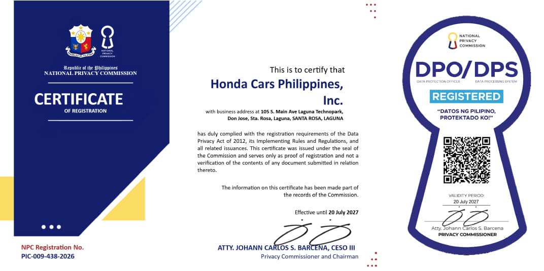 National Privacy Commission Certificate